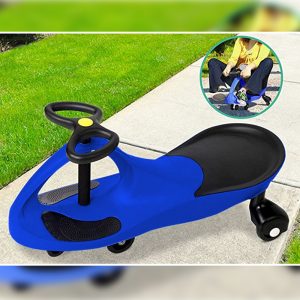 Boboautó világító gumikerékkel, gyerekeknek és felnőtteknek, kék színben