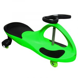 Boboautó világító gumikerékkel, zöld