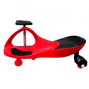 Boboautó világító gumikerékkel, gyerekeknek és felnőtteknek, piros színben