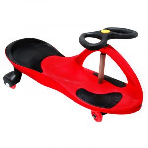 Boboautó világító gumikerékkel, gyerekeknek és felnőtteknek, piros színben