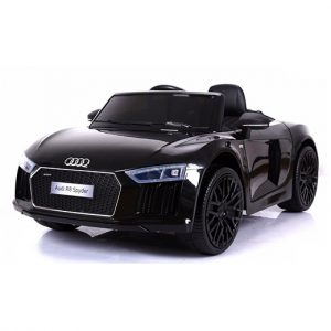 Audi R8 Spyder Licence, elektromos kisautó 12V, fekete színben
