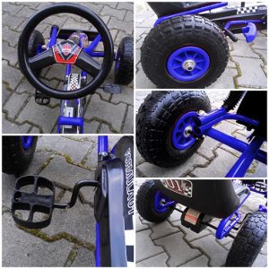 Gokart G1 pedálos kisautó - kék színben