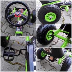 Gokart G1 gyerekeknek, pedálos kisautó - zöld