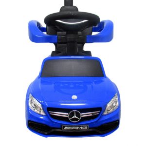 Mercedes AMG C 63 bébitaxi, tolókarral - kék színben