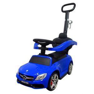 Mercedes AMG C 63 bébitaxi, tolókarral - kék színben