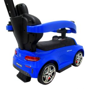 Mercedes AMG C 63 bébitaxi, tolókarral - kék színben