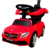 Mercedes AMG C63 bébitaxi, tolókarral - piros színben