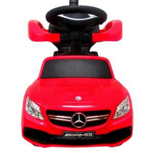 Mercedes AMG C63 bébitaxi, tolókarral - piros színben