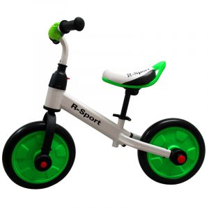 Gyermekbicikli, gyermek kerékpár 3 az 1-ben, fehér-zöld színben