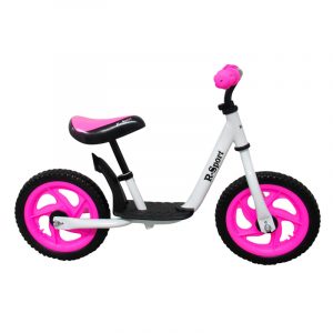 Futóbicikli, lábbal hajtható bicikli - fehér-rózsaszín színben