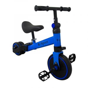 Multifunkcionális gyermek tricikli, futóbicikli - kék színben
